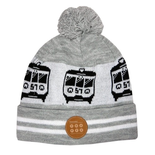 Traffx Czapka Zimowa z pomponem EN57 Szara