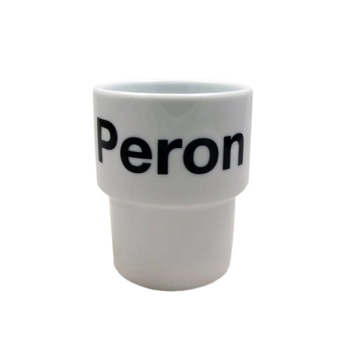 Kubek retro Peron 1 biały