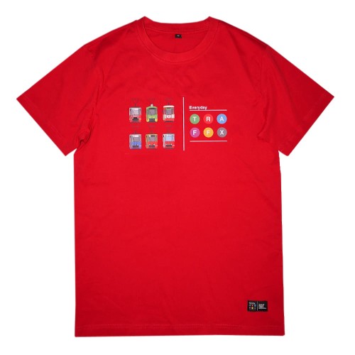 Traffx koszulka Tramwaj 105Na czerwona