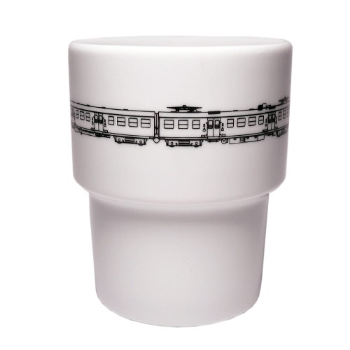 Kubek retro EZT biały 